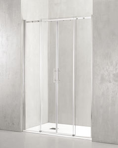 mampara de ducha corredera / rectangular / de vidrio / para uso residencial