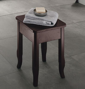 taburete de ducha de madera maciza