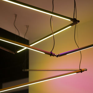 luminaria suspendida / LED / lineal / de aluminio anodizado
