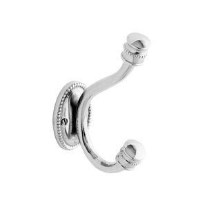 percha clásica / de metal cromado / doble / de baño