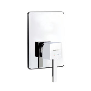 grifo monomando para ducha / encastrable / de metal cromado / de acero