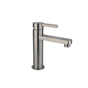 grifo monomando para lavabo / de acero inoxidable / de baño / con 1 orificio