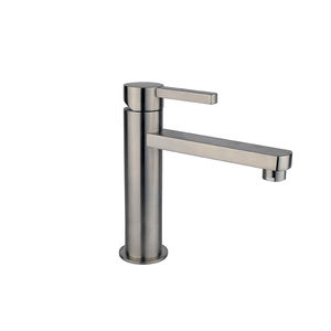 grifo monomando para lavabo / de acero inoxidable / de baño / con 1 orificio