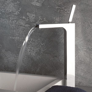 grifo monomando para lavabo / de metal cromado / de baño / con 1 orificio