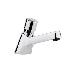 grifo monomando para lavabo / de metal cromado / con temporizador / de baño