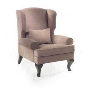 sillón clásico / de tejido / de cuero / con orejas