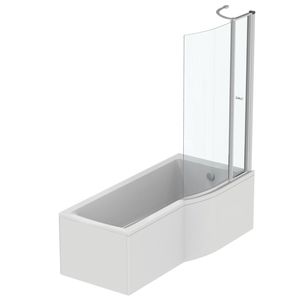 bañera-ducha independiente / rectangular / de material compuesto