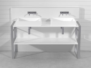 mueble de lavabo doble