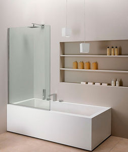 mampara de bañera fija / de vidrio templado