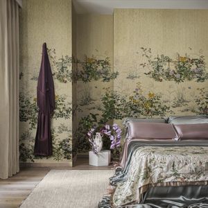 papel pintado con motivos de escenas