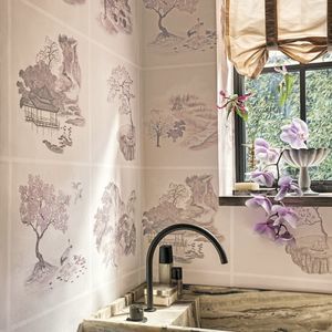 papel pintado aspecto baldosa