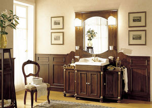 mueble de lavabo de nogal