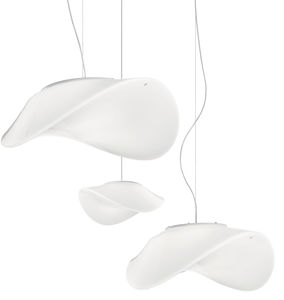 lámpara suspendida / contemporánea / de vidrio / de interior