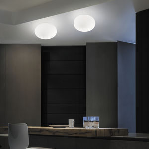 plafón contemporáneo / ovalado / de vidrio soplado / LED