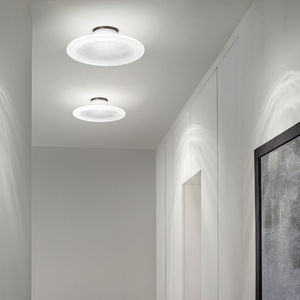 plafón contemporáneo / redondo / de vidrio / LED