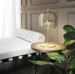 lámpara de mesa / contemporánea / de vidrio soplado / LED