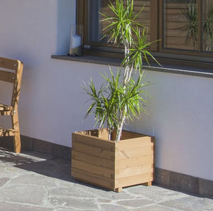 jardinera de pino / cuadrada / contemporánea