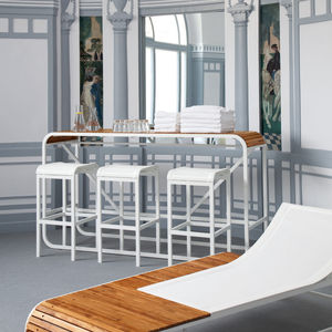 taburete de bar contemporáneo / de malla / de jardín