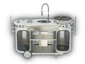 cocina profesional de acero inoxidable