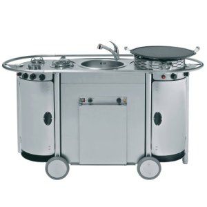 cocina profesional de acero inoxidable