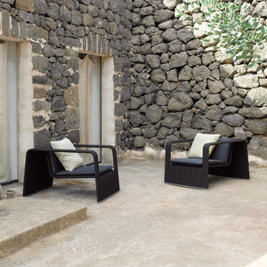 sillón contemporáneo / de acero inoxidable / aluminio / de poliéster