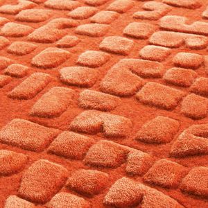 alfombra contemporánea / con motivos geométricos / de color liso / de lana
