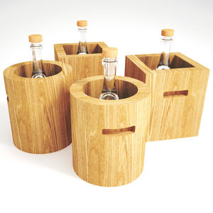 botellero de madera maciza