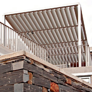 celosía con lamas de aluminio / para techado / para refugio / horizontal