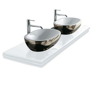 encimera de lavabo doble