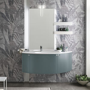 mueble de lavabo suspendido / de madera / contemporáneo / lacado