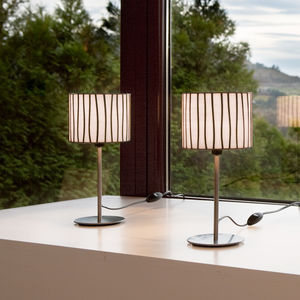 lámpara de mesa / contemporánea / de metal / de vidrio