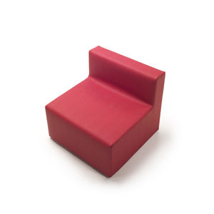 sillón bajo contemporáneo / de tejido / de cuero / modular