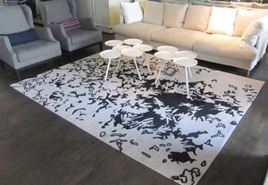 alfombra contemporánea / con motivos / de lana / de seda