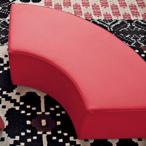 banqueta modular / contemporánea / de tejido / de cuero