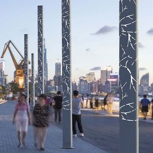 columna luminosa contemporánea