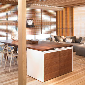 encimera de Corian® / de caoba / de madera de cedro / para cocina