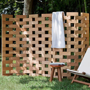 biombo contemporáneo / de madera / de jardín