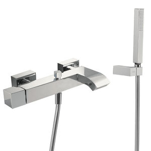 grifo monomando para ducha / para bañera / de pared / de metal cromado
