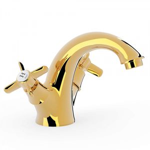 grifo mezclador para lavabo / de libre instalación / de metal / de baño