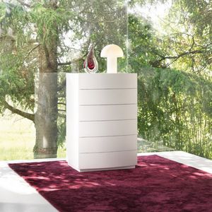 cajonera contemporánea / de madera lacada / blanca