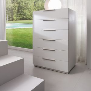 cajonera contemporánea / de madera lacada / blanca