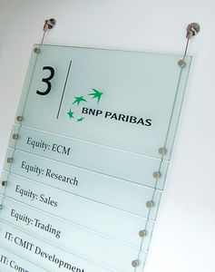 placa de señalización de pared
