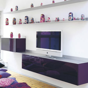 mueble TV contemporáneo / de aluminio