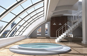 spa empotrable / redondo / 5 plazas / infinito