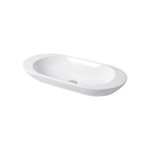 lavabo sobre encimera / ovalado / de cerámica / moderno