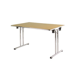 base de mesa de metal cromado