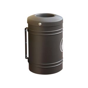 cubo de basura público / de pared / de pie / de chapa de acero