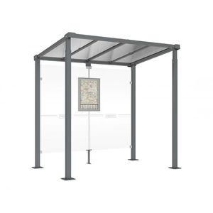 parada de autobús de vidrio / de acero galvanizado / de acero / de policarbonato