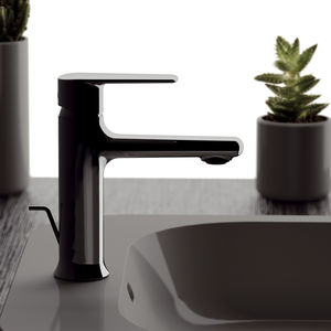 grifo monomando para lavabo / de latón cromado / de baño / con 1 orificio
