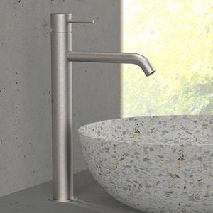 grifo monomando para lavabo / de acero inoxidable / de baño / con 1 orificio
